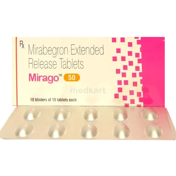 mirago 50mg tablet 10's